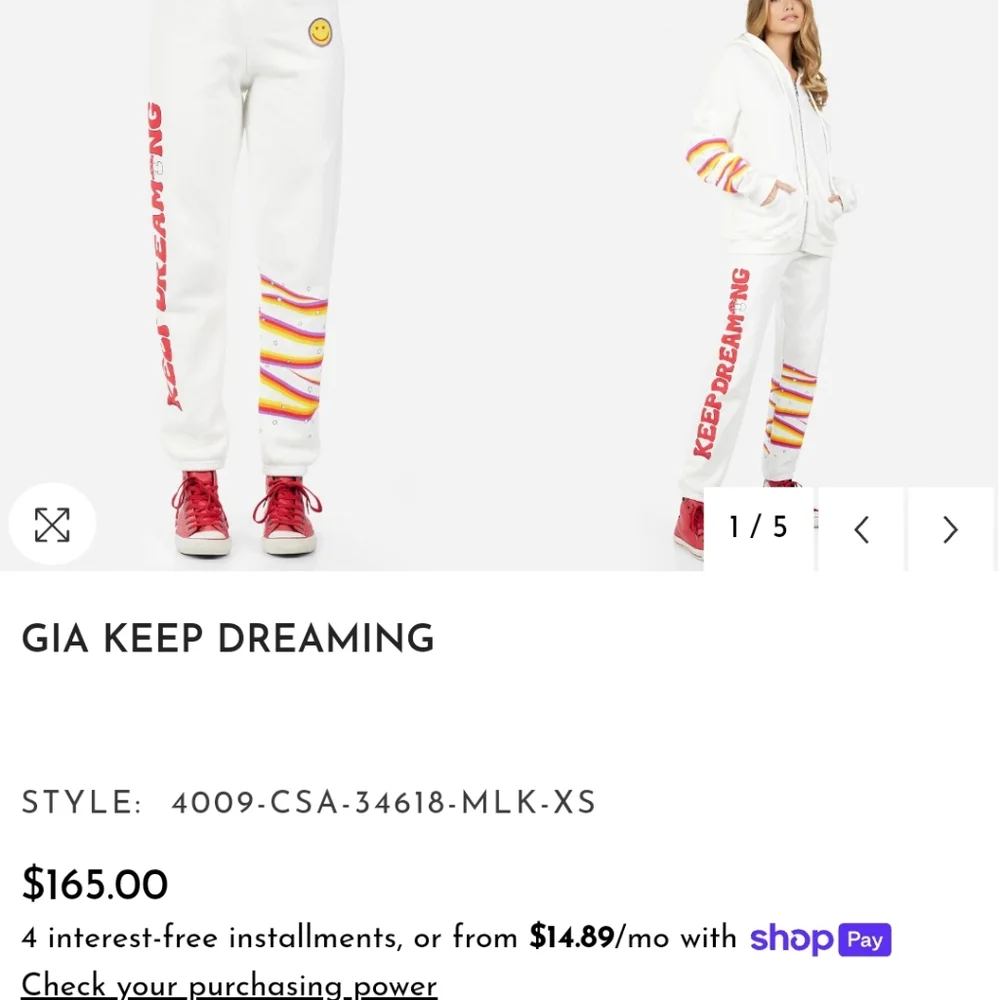 Lauren Moshi Gia Keep Dreaming sweatpants